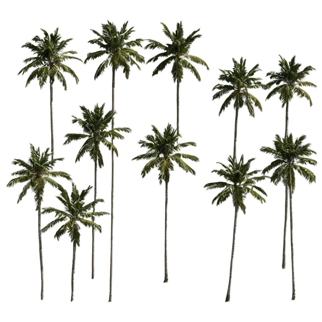 Stunning-HyperRealistic-PNG-of-Palm-Trees-from-a-Drone-View