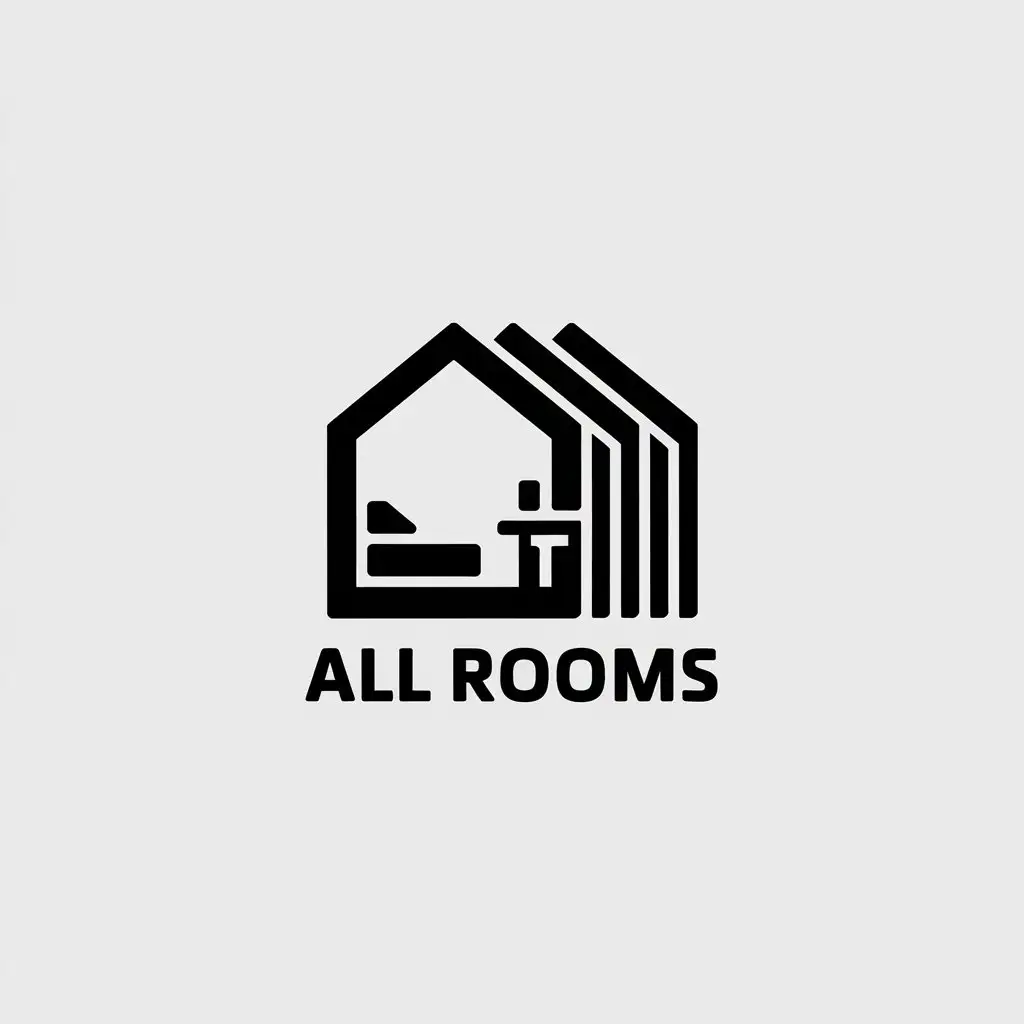 LOGO Design for All Rooms Minimalistic Vector Logo for Real Estate Industry