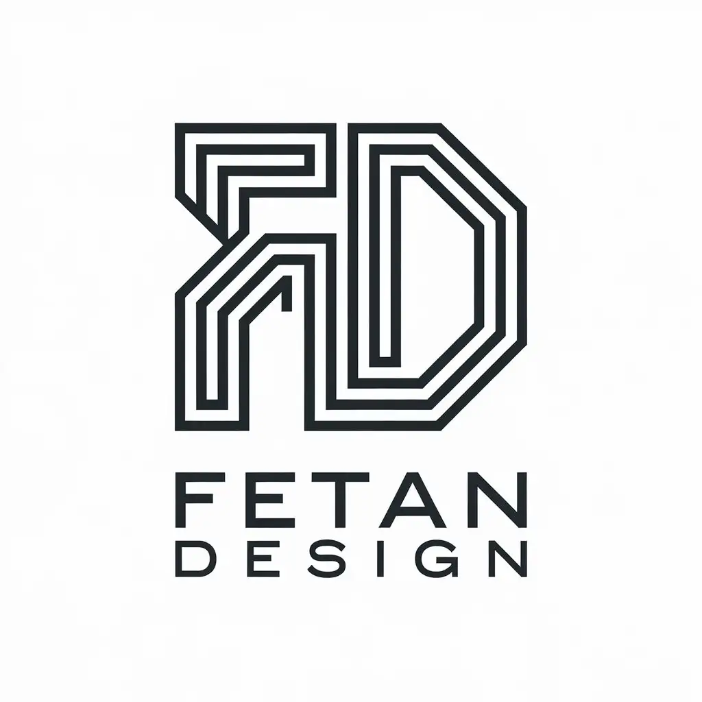 LOGO Design for Fetan Design Vectorbased FD Symbol for Events Industry with Clear Background