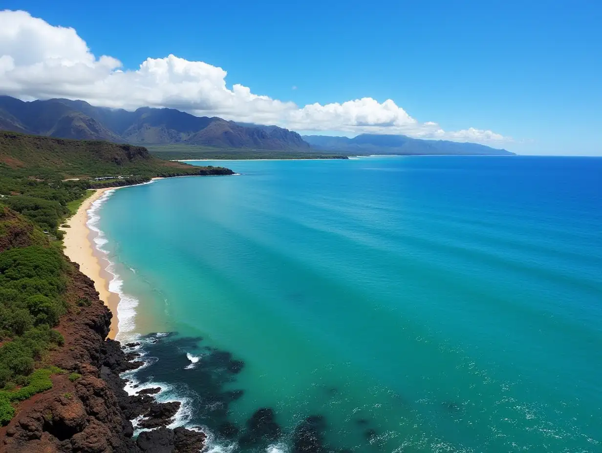 Aerial-Panorama-of-Papaoneone-Beach-West-Coast-of-Oahu-Hawaii