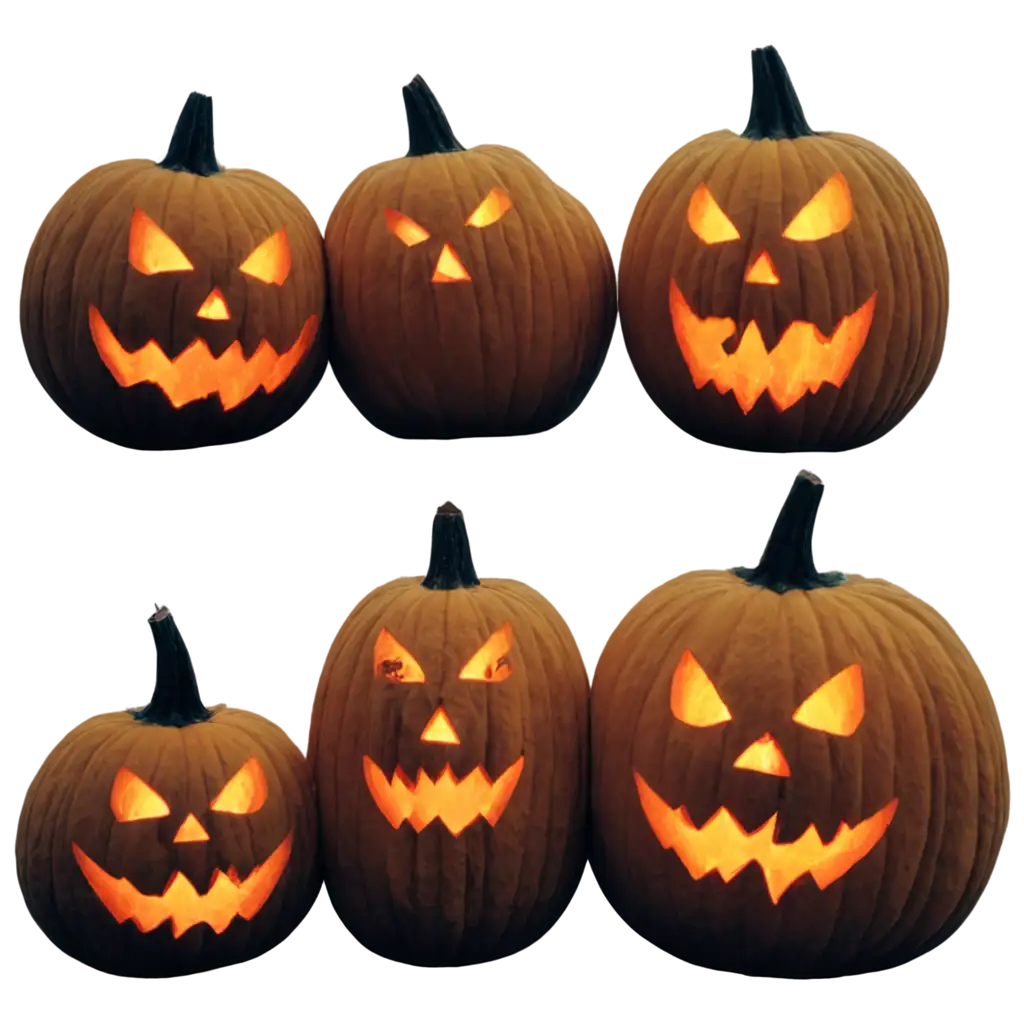 HighQuality-PNG-of-a-Group-of-Halloween-Pumpkins-for-Your-Seasonal-Decor