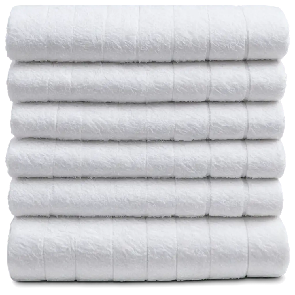 HighQuality-PNG-Image-of-Stacked-White-Terry-Towels-for-Versatile-Use