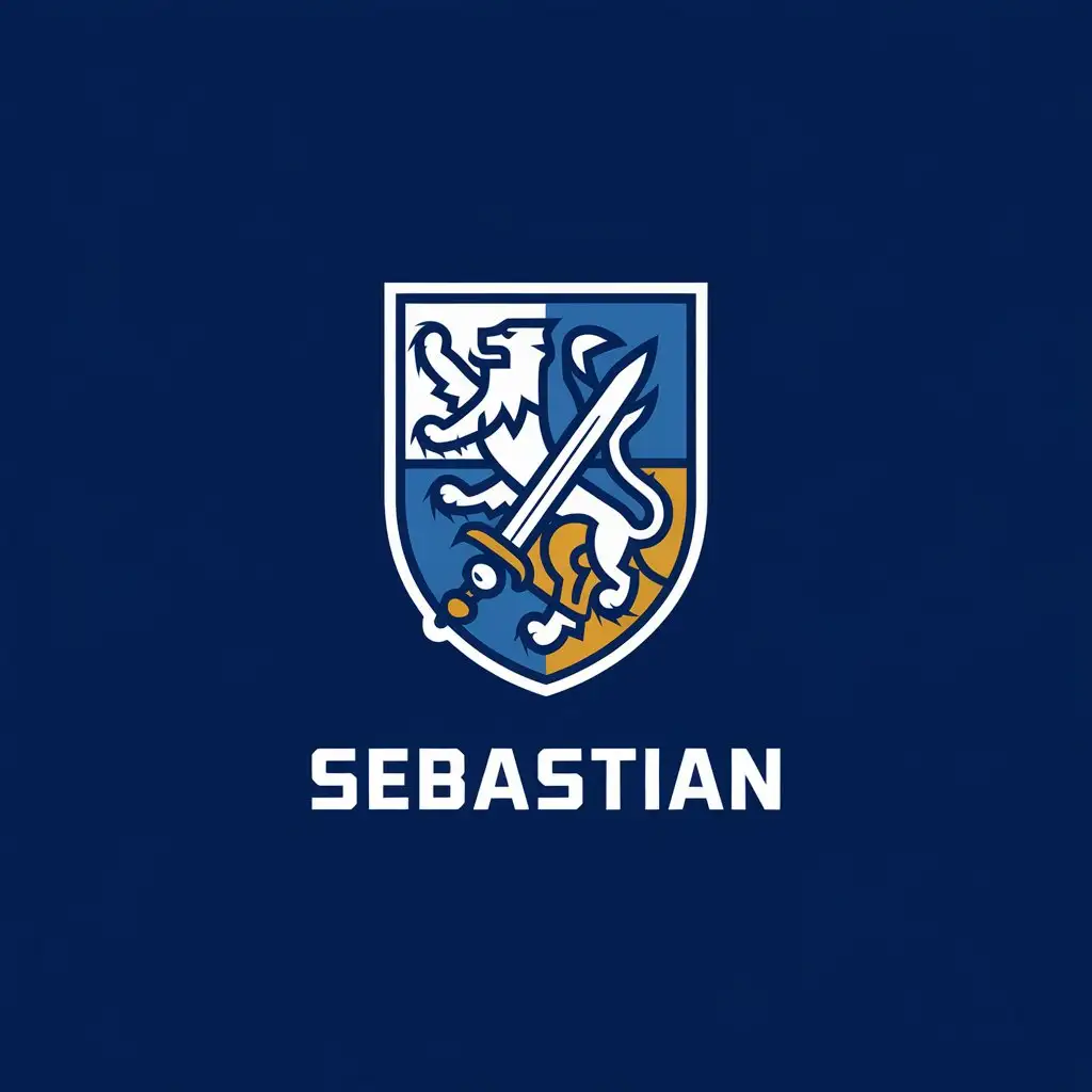 LOGO Design for Sebastian Vector Guard Symbol with Moderate Style and Clear Background