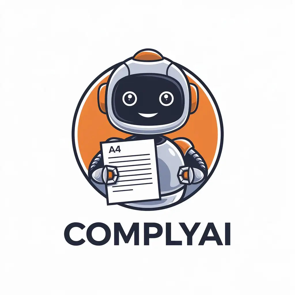 LOGO-Design-for-ComplyAI-Friendly-Robot-Assistant-with-Regulatory-Coverage-Theme