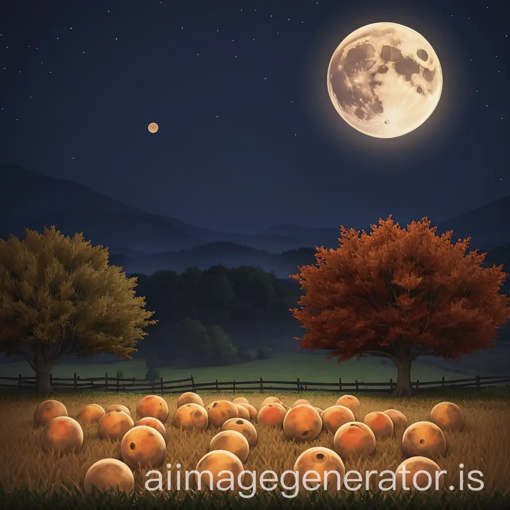 Harvest-Moon-Over-a-Serene-Rural-Landscape