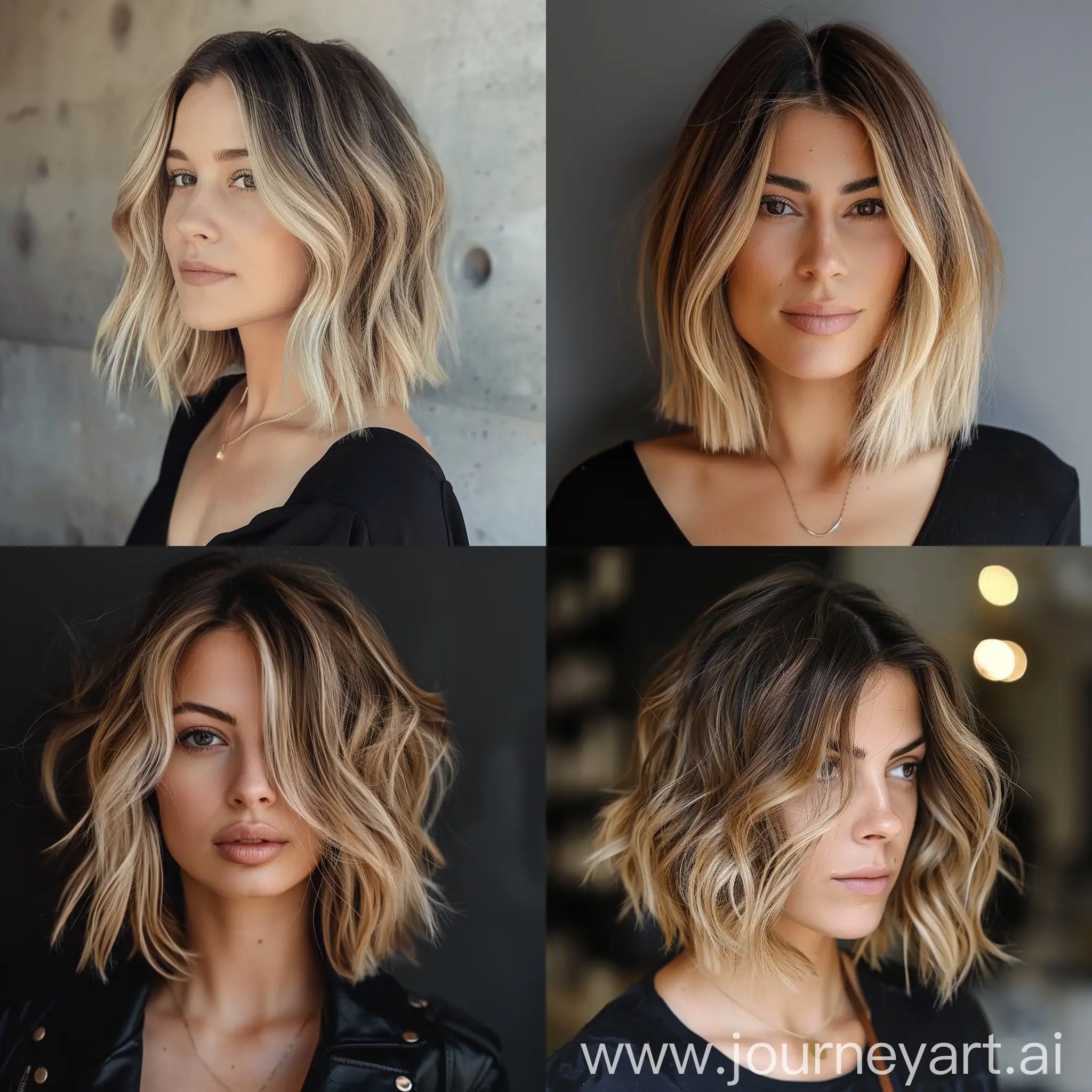 Chic-Bronde-Ombre-Bixie-Hairstyle-for-Modern-Elegance