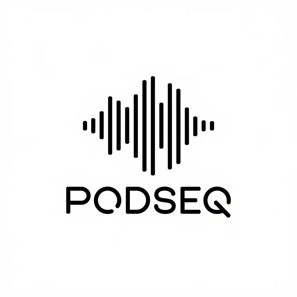 LOGO Design for Podseq Audio Wave Symbol with Minimalist Style for Technology Industry