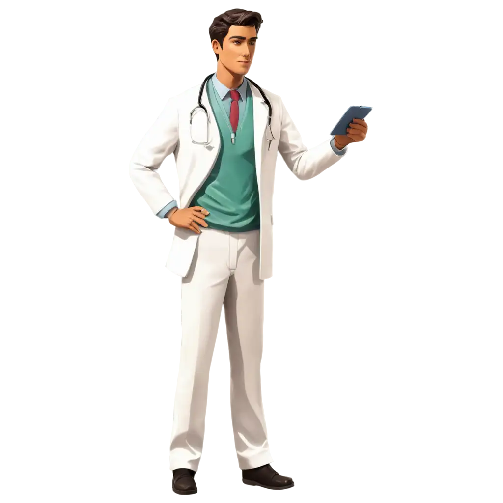 Male-Doctor-PNG-Image-in-Comic-Style-Enhance-Medical-Content-with-Vibrant-Illustrations