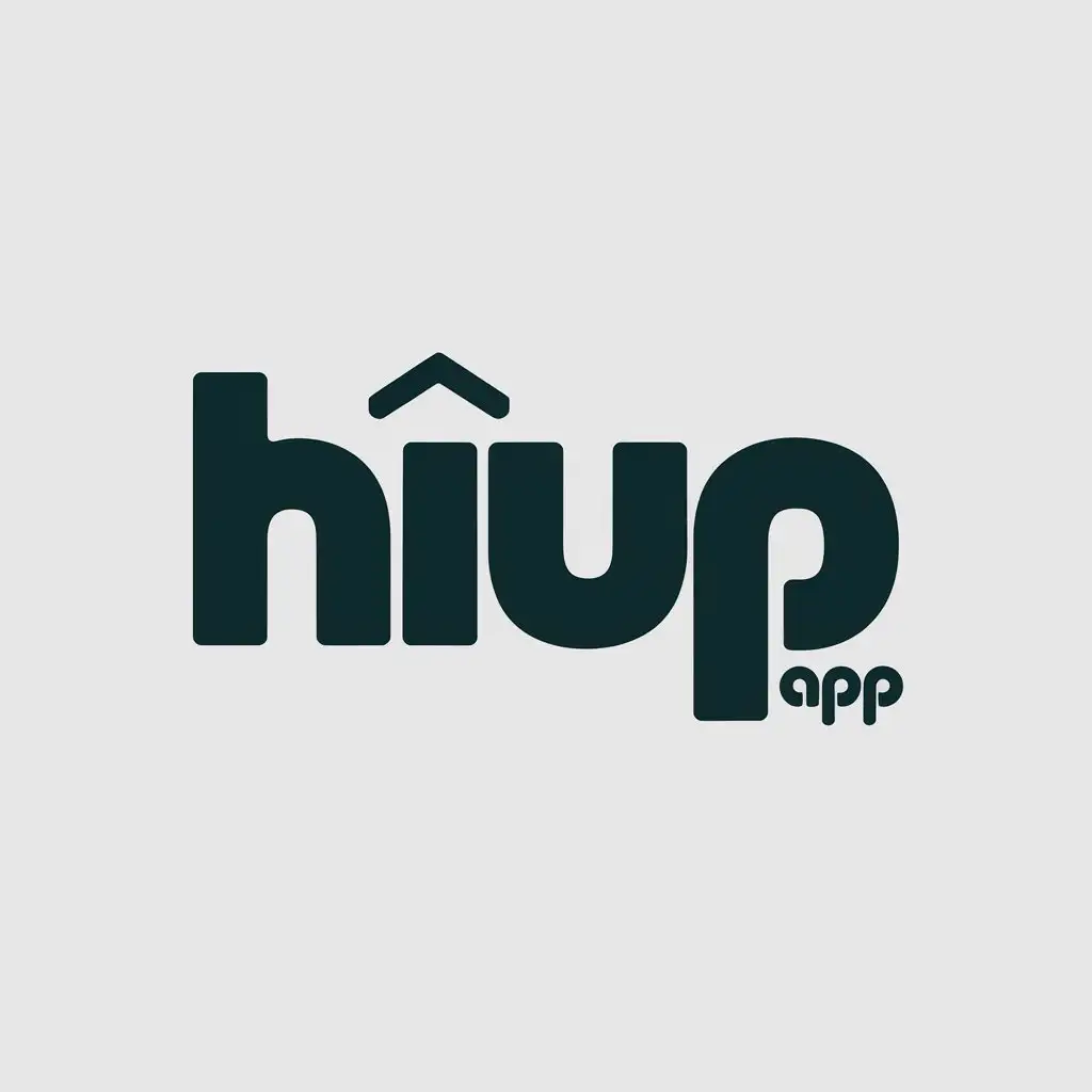 LOGO Design For hiupapp TextBased Logo with Clear Background