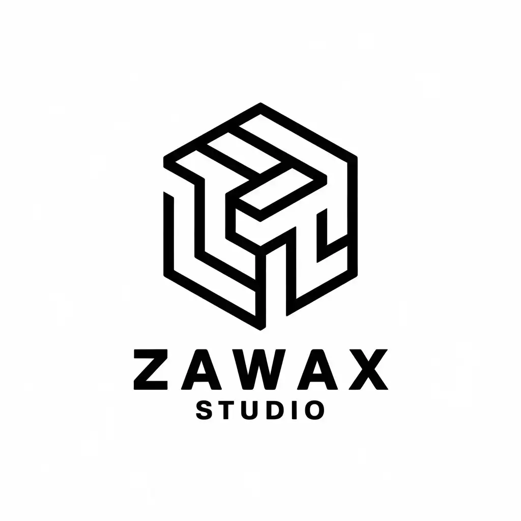 LOGO Design for Zawax Studio 3D Cube Symbol with Modern and TechInspired Theme