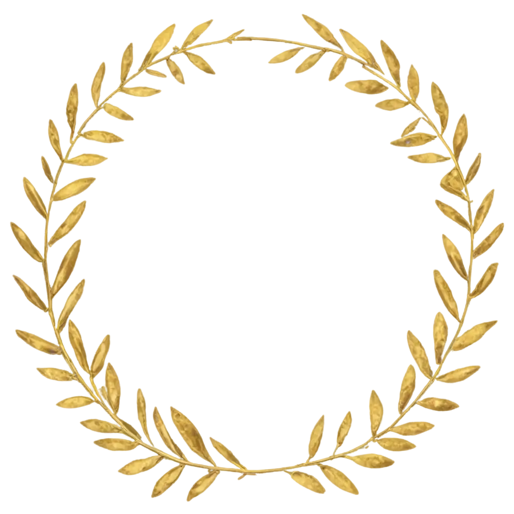 Golden-Olive-Branches-Circle-PNG-A-Symbol-of-Peace-and-Victory-in-HighQuality-Format