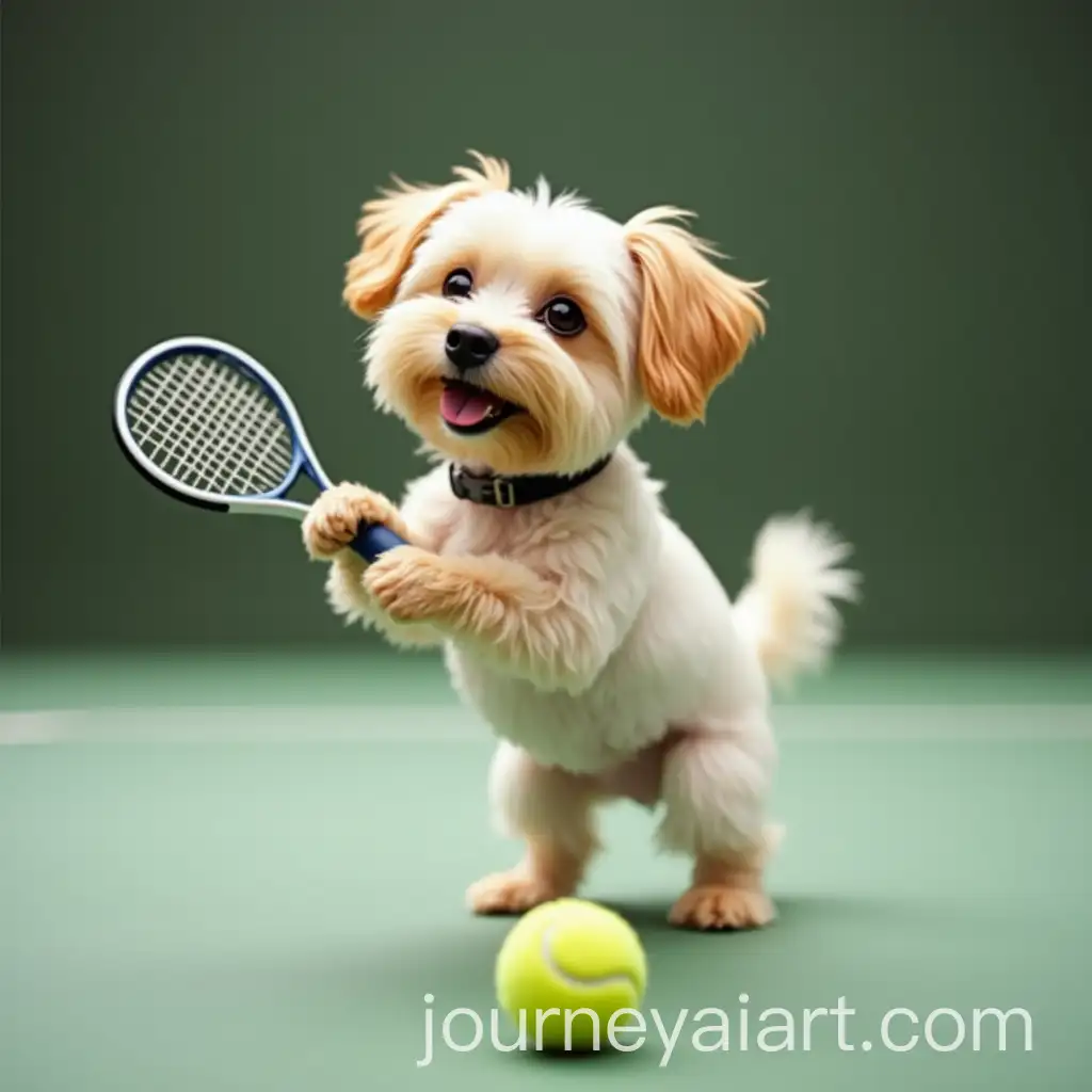 Small-Dog-Playing-Tennis-with-Tourette-Syndrome