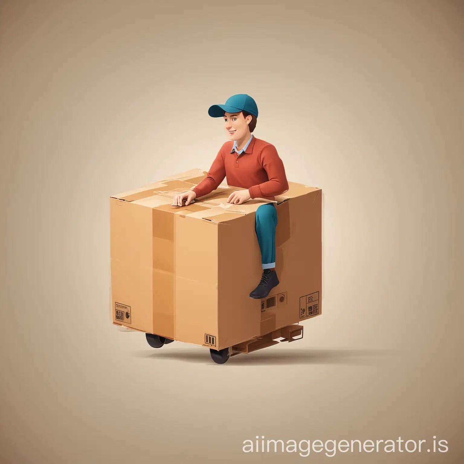 create drop point for delivery business illustration