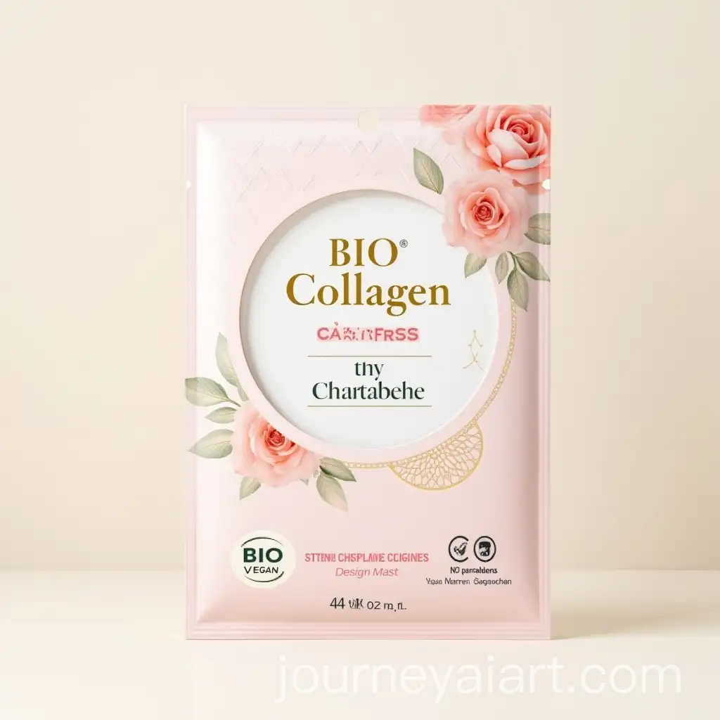 Premium-Bio-Collagen-Facial-Mask-Cover-Design-with-Elegant-Floral-Motifs