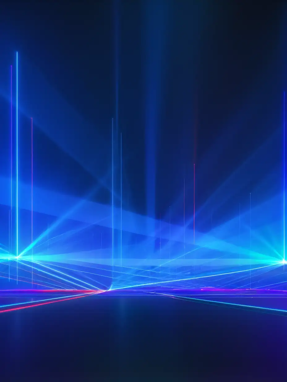 Abstract Modern Laser Light Display on Black Flat Stage