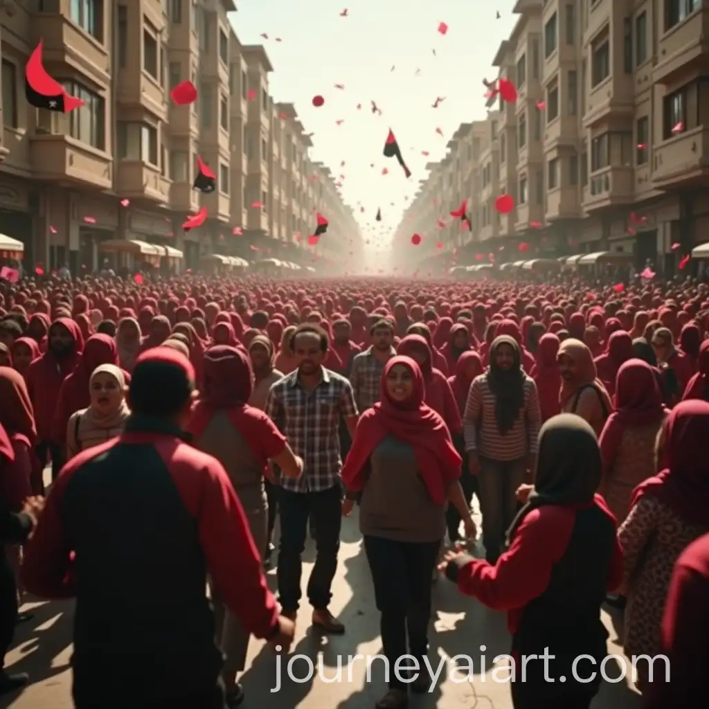 Festive-Flash-Mob-Celebrating-5-YearsAI-Image-Prompt-Expansion-of-Collaboration-in-Libyan-Streets