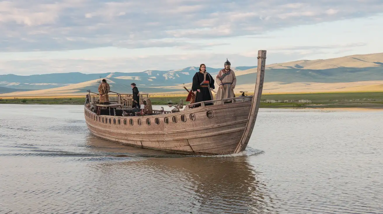 Feudal Mongolian Ship in Realistic High Quality 4K