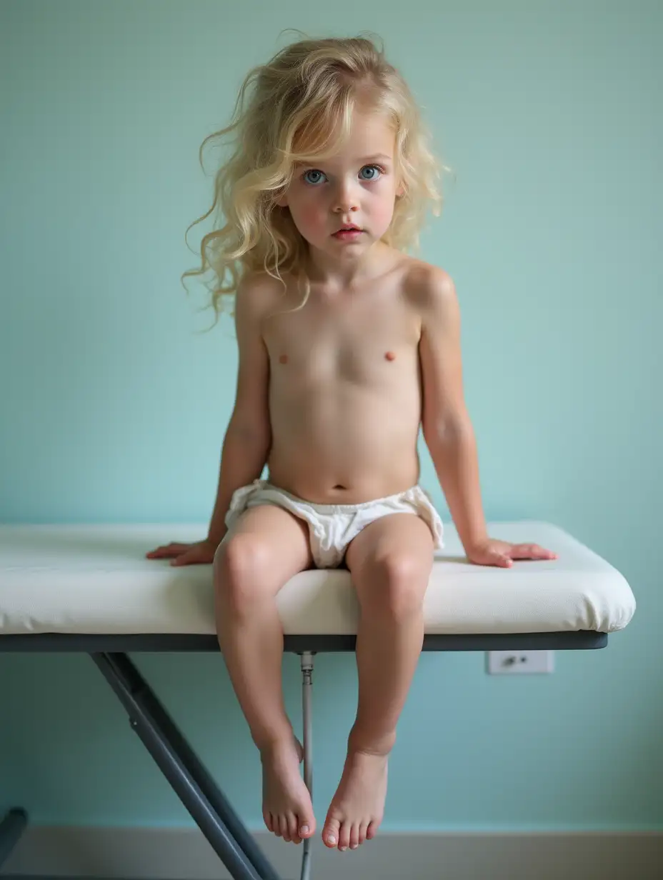 Nervous-Little-Girl-Waiting-for-Doctor-at-Clinic-Exam-Table