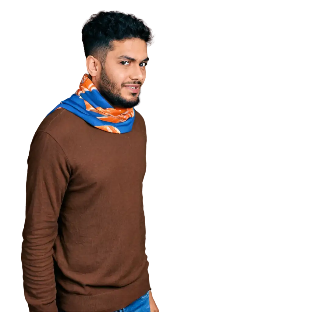 Indian-Scarf-PNG-Image-Man-Character-with-Traditional-Neckwear