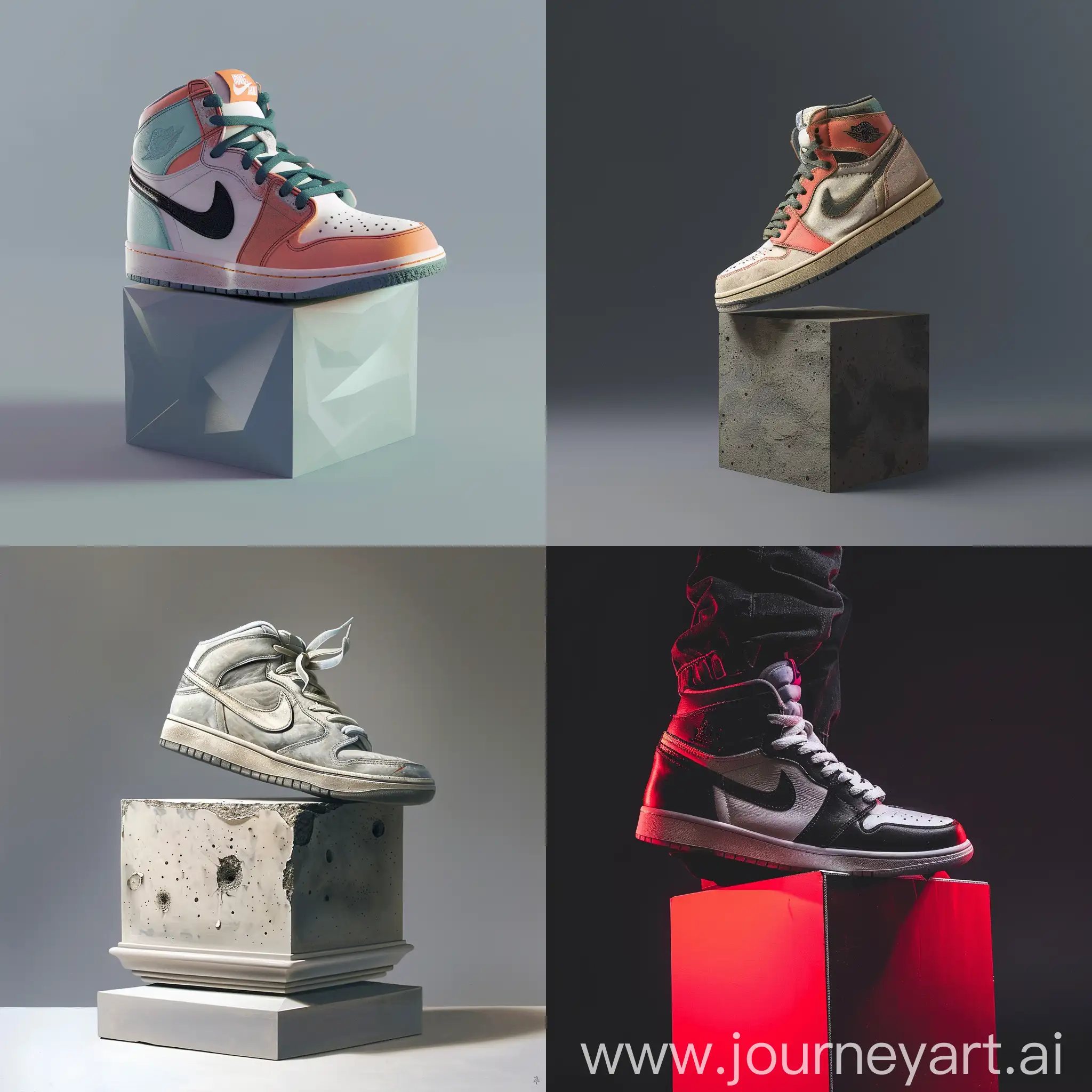 Sneaker-on-Cube-Modern-Minimalistic-Concept