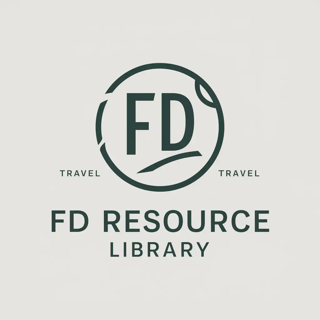 LOGO-Design-For-FD-Resource-Library-Vector-Logo-with-Star-Symbol-for-Travel-Industry