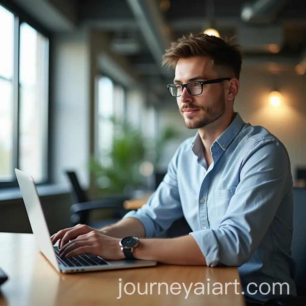 Young-Man-Working-at-Modern-Office-with-Laptop