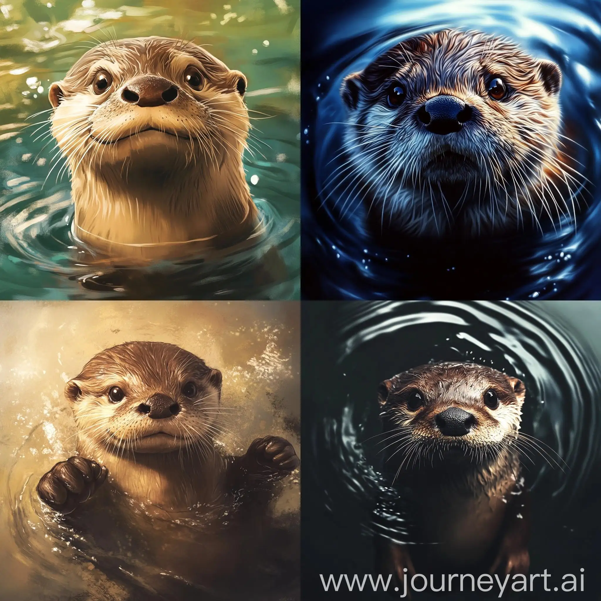 Photorealistic-Otter-Personalized-Artwork