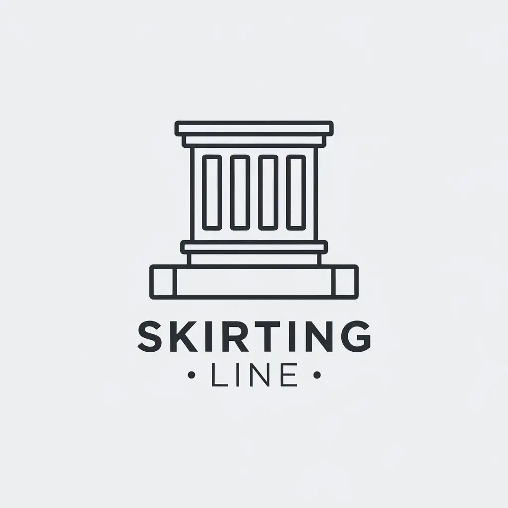 LOGO Design for Skirting Line Minimalistic Vector Logo Featuring Skirting Board on Clear Background