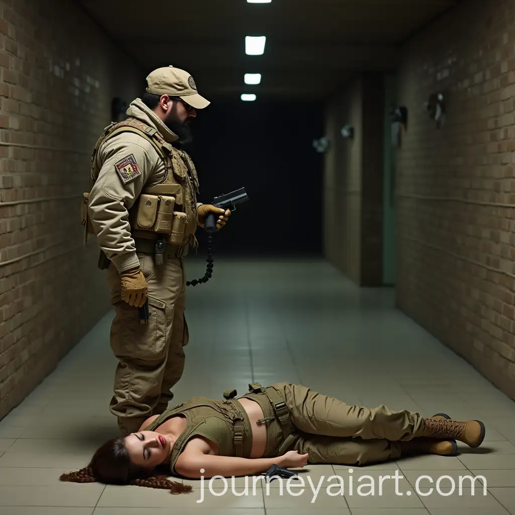 Military-Personnel-in-Tactical-Gear-in-Underground-Bunker-with-Surveillance-Cameras