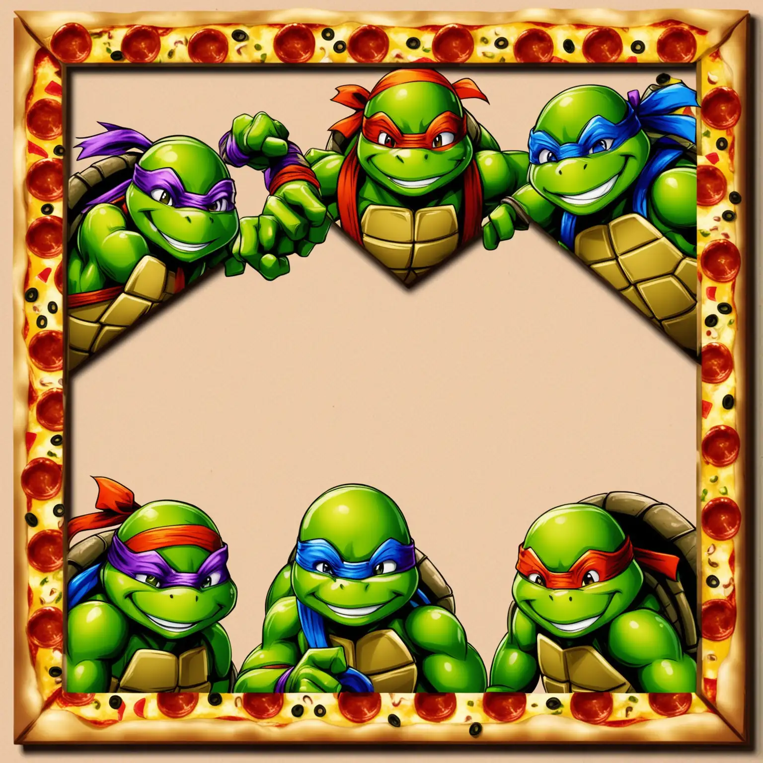 Teenage-Mutant-Ninja-Turtles-Frame-with-Pizza-Slice