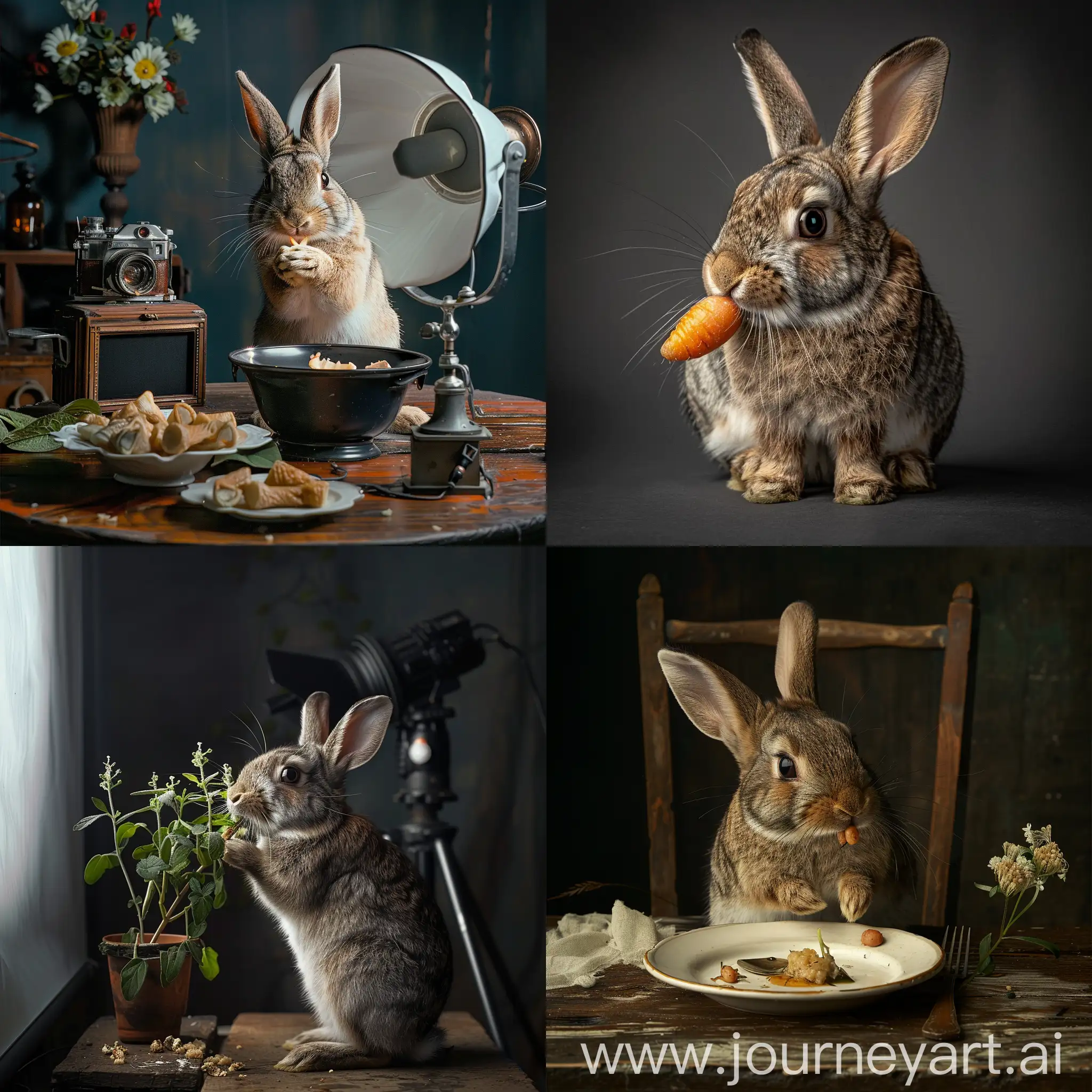 Rabbit-Eating-in-Photo-Studio