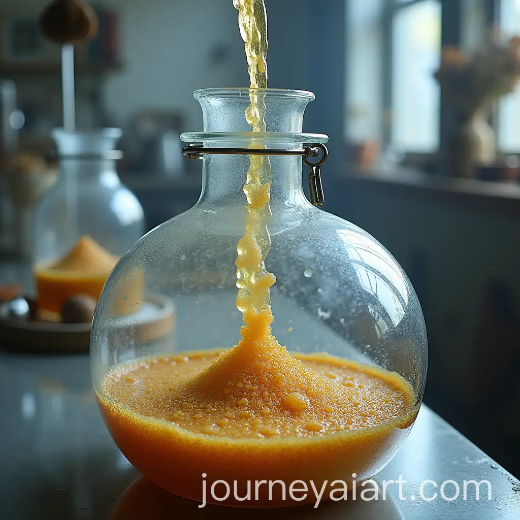 Solvent-Draining-Process-in-Round-Glass-Kettle-with-Particles