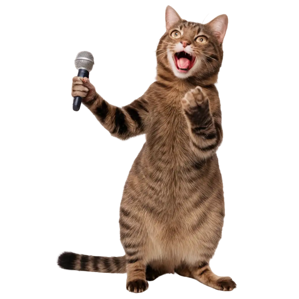 Singing-Cat-PNG-Image-Captivating-Artwork-for-Online-Delight