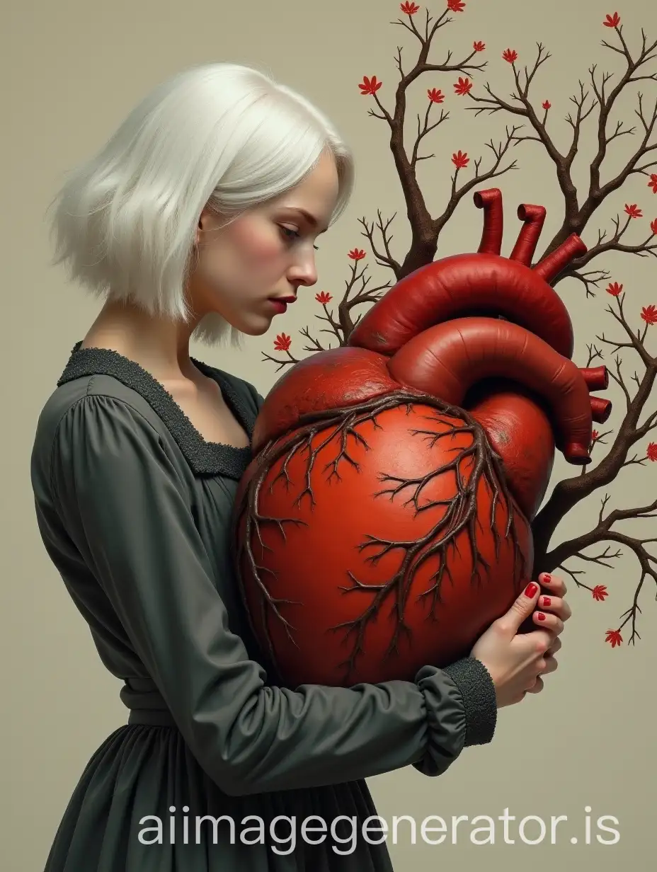 Teenage-Girl-Holding-Anatomically-Perfect-Heart-Entangled-in-Branches