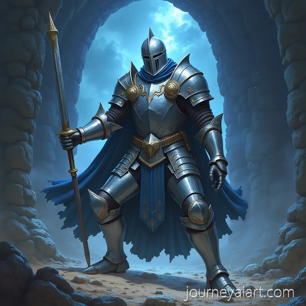 Defeated-Knight-in-Silver-Armor-Under-a-Starry-Sky-in-Dungeons-and-Dragons-Style
