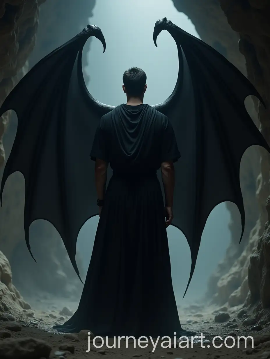 Mysterious-Winged-Figure-in-Cave