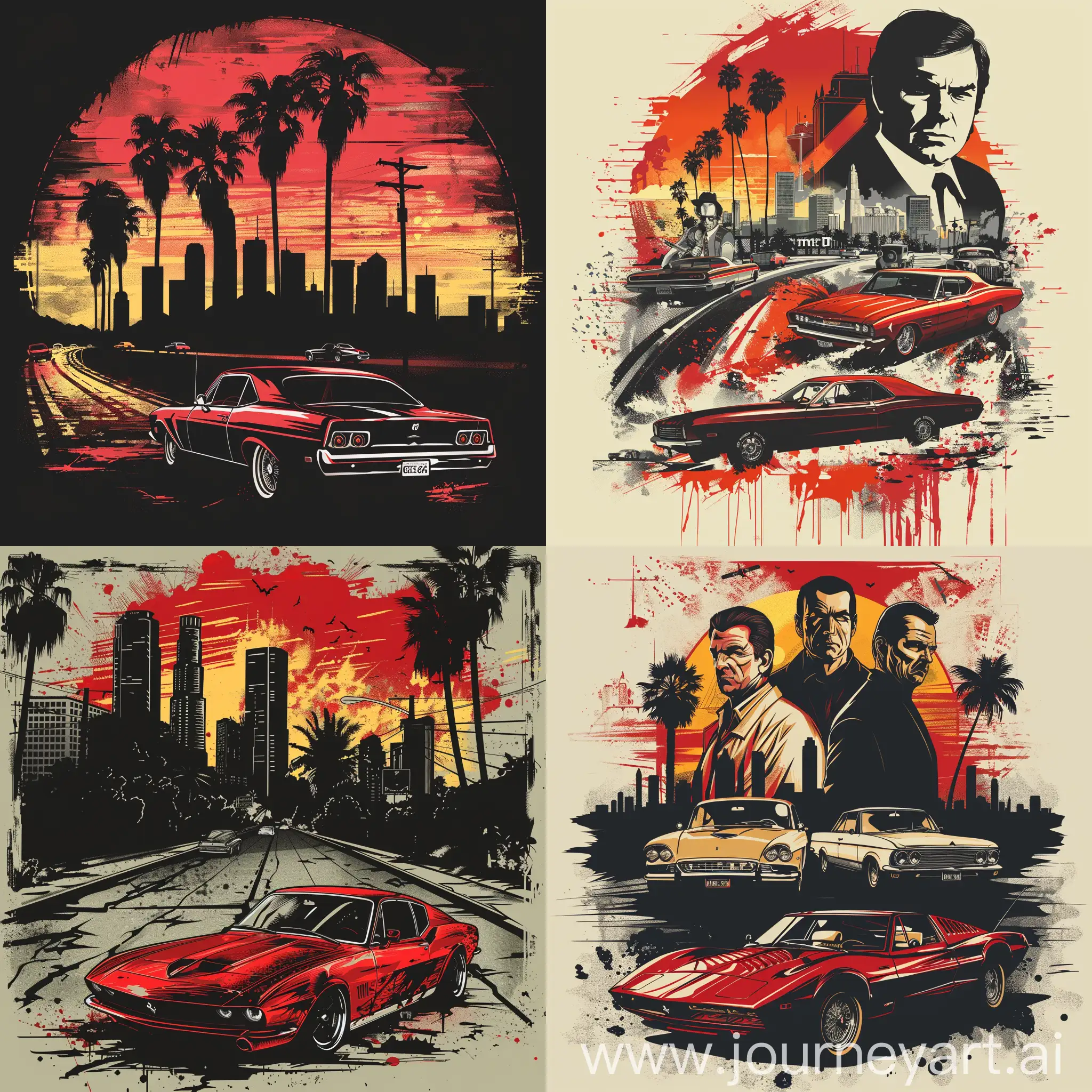 GTA-5-and-Mafia-3-Inspired-Video-Game-TShirt-Design