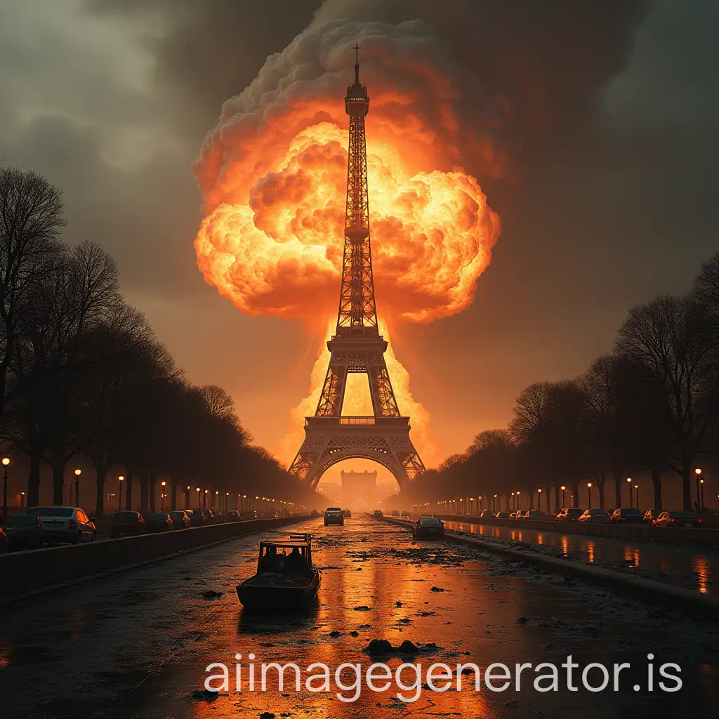 Devastation-of-Paris-After-Atomic-Bombs-Exploding