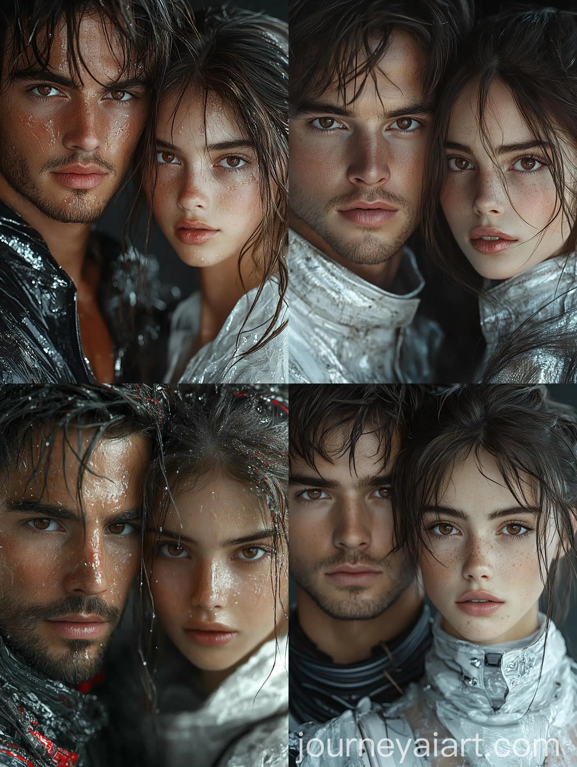 Portrait-of-Handsome-Man-and-Beautiful-Woman-in-White-Attire-with-Book-Cover