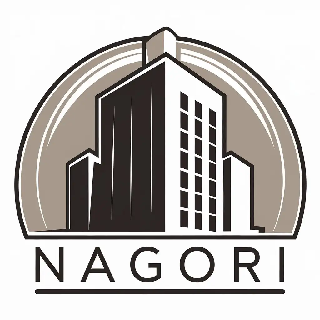 LOGO Design for Nagori Vector Building Symbol for Real Estate Industry with Moderate Style