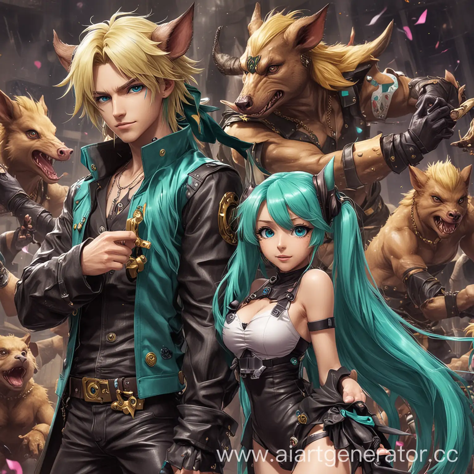 Hatsune-Miku-and-Dio-Brando-Anime-Crossover-Fan-Art