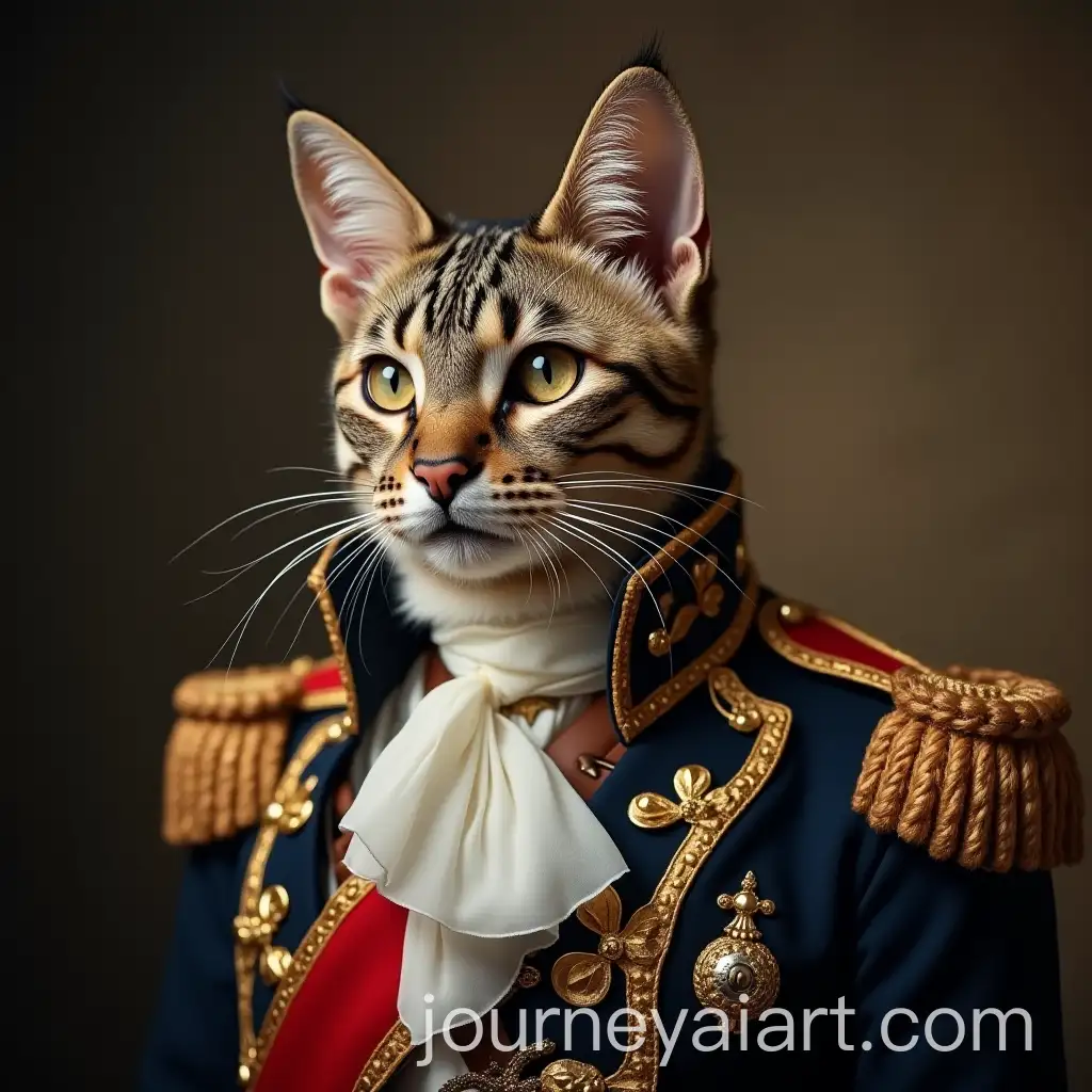 Regal-Feline-in-Napoleons-Army-Soldier-Uniform