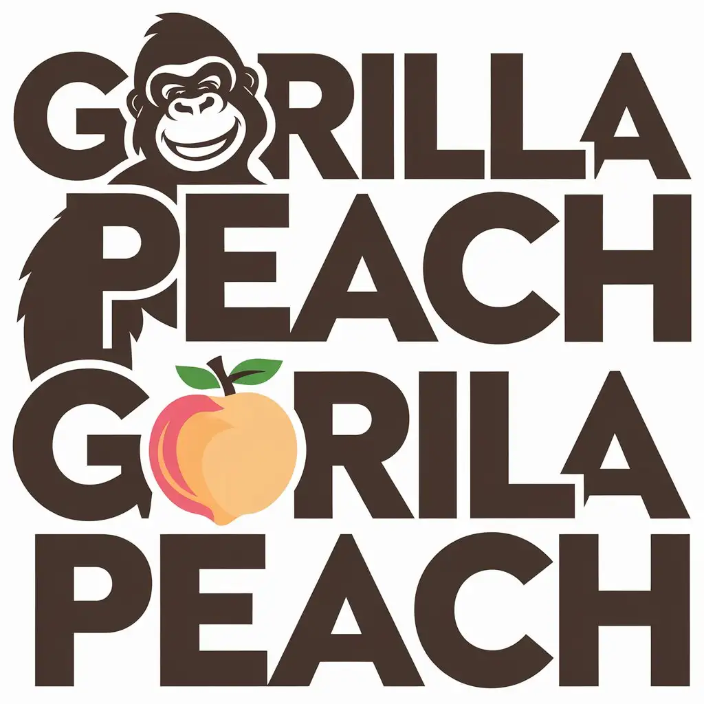 LOGO Design for Gorilla Peach Vibrant Playful and EventReady