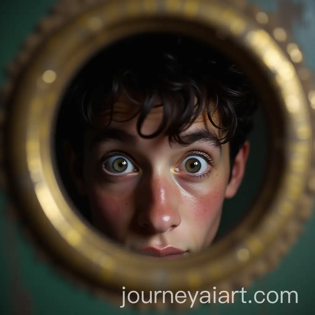 Italian-Gay-with-Giant-Eyes-Looking-Through-a-Peephole