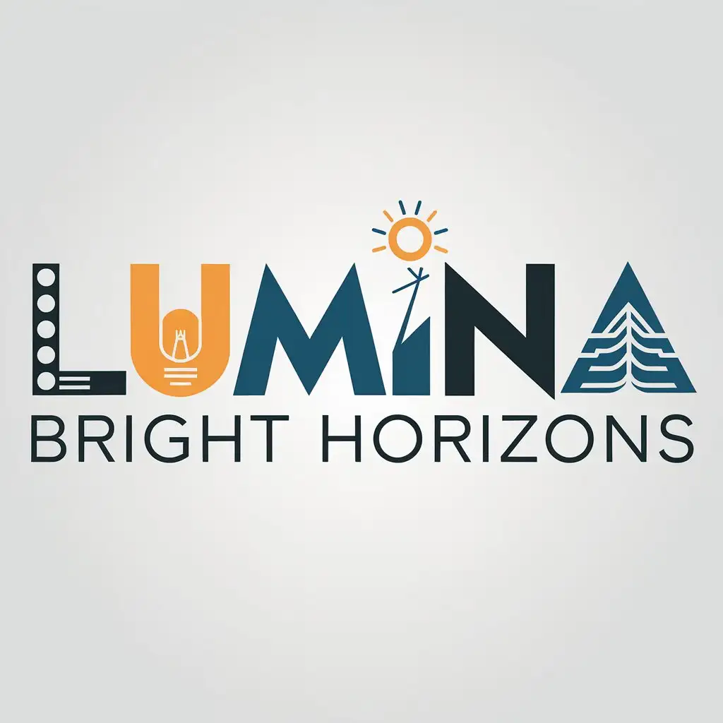 LOGO Design For LUMINA Bright Horizons Modern Vector Logo for the Technology Industry