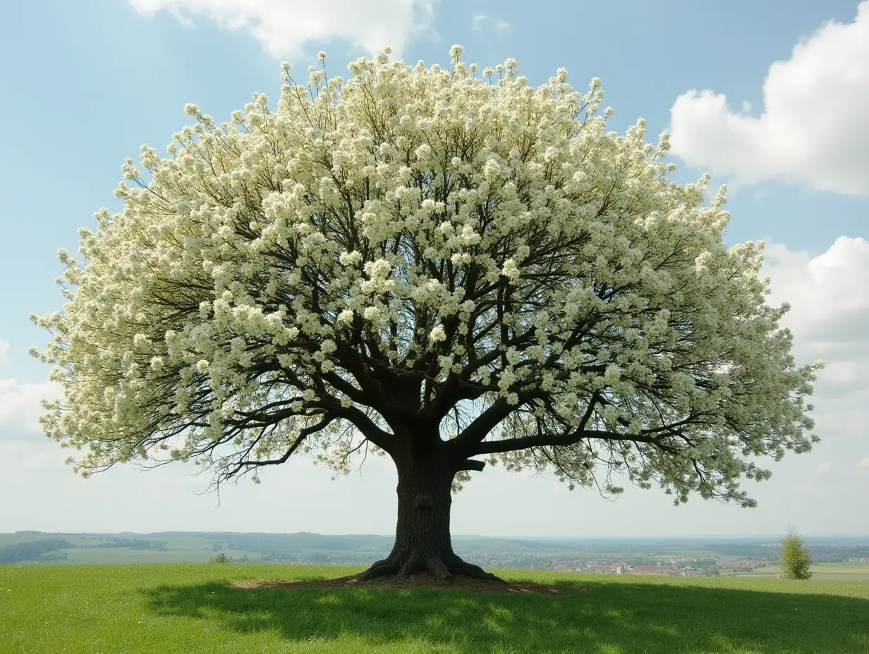 Baum Kopf mit Blumen