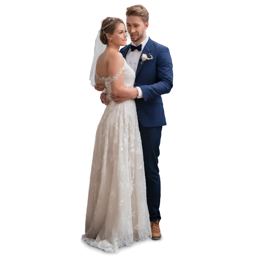 Elegant-Couple-in-Wedding-Attire-HighResolution-PNG-Image-for-Memorable-Moments