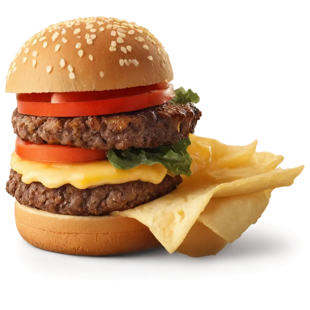 Delicious-Burger-with-Cheese-PNG-Enhance-Your-Visual-Content-with-Quality-and-Clarity