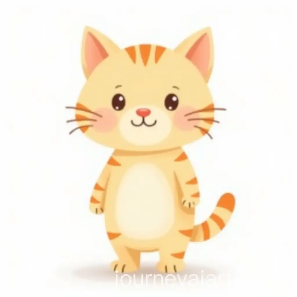 Whimsical-Standing-Baby-Cat-in-SoftAI-Art-Prompt-Expansion-Gouache-Nursery-Clipart-Style