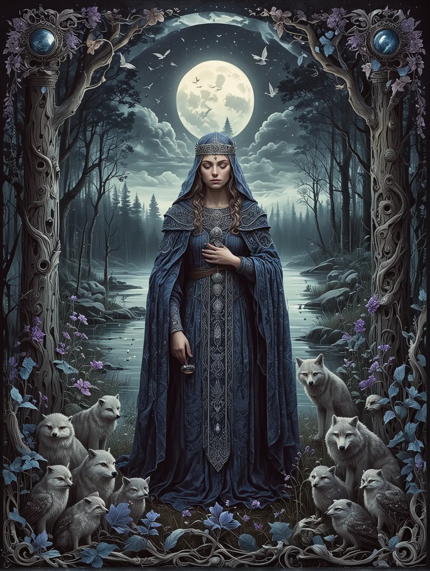 The-Sleepy-Kingdom-Serene-Slavic-Mythology-Tarot-Card